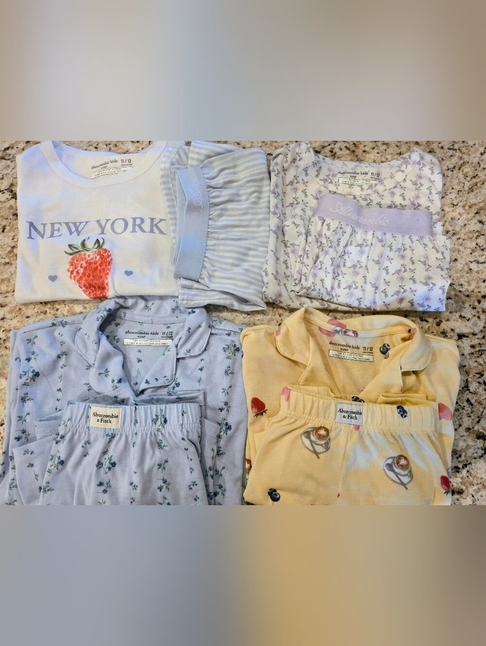 ☁️Abercrombie Girls Sleepware 11/12 (4 Sets)☁️